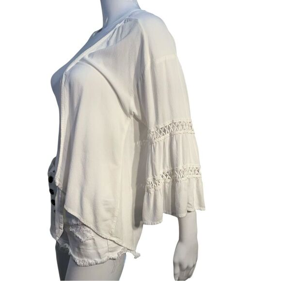NWOT White Boho Lightweight Cardigan - Picture 6 of 10
